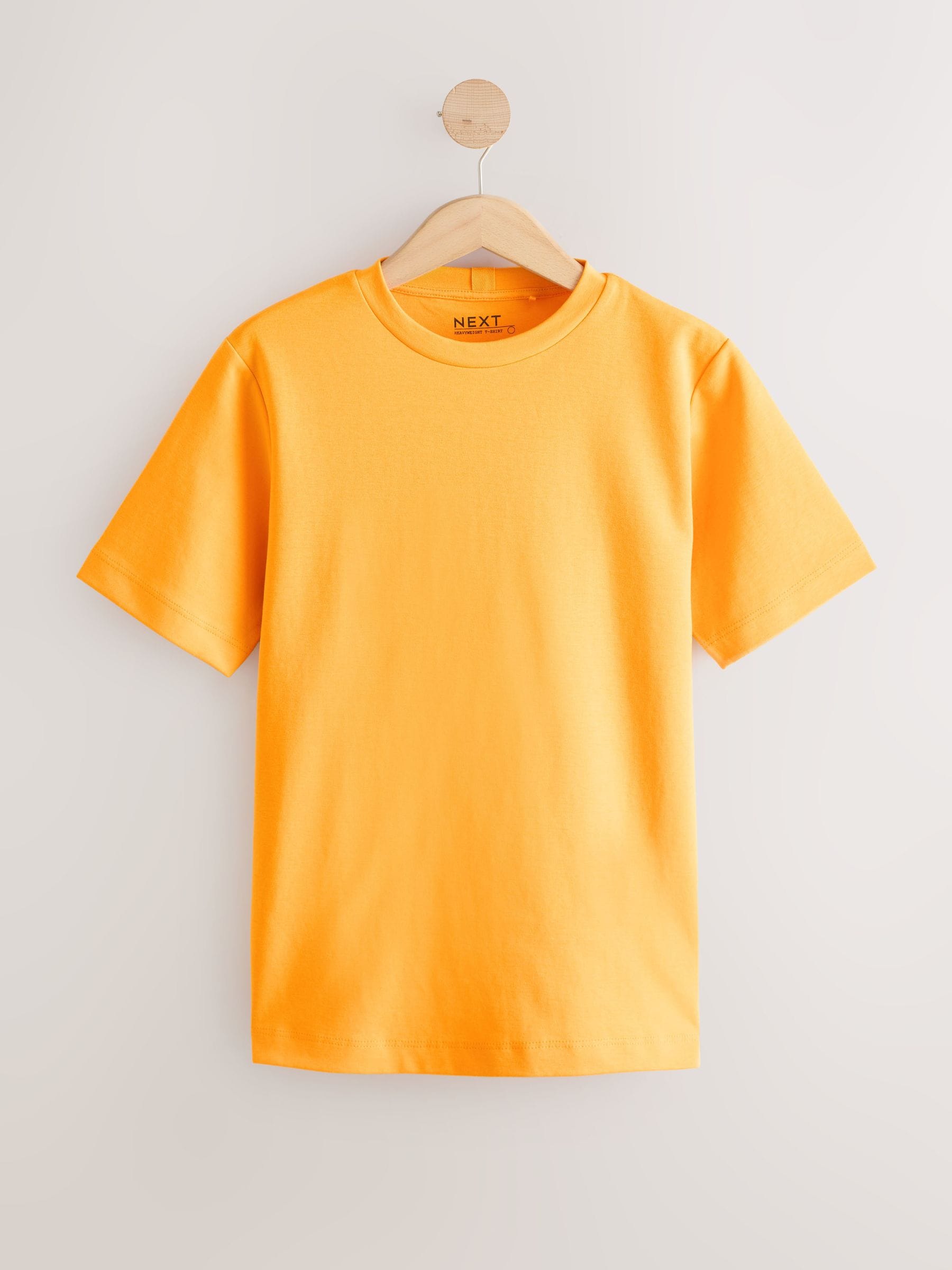 Buy Orange/Lime/Blue Graphic Heavyweight Basic T-Shirts 3 Pack