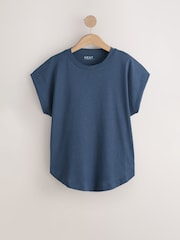 متعدد الألوان - تيشِرت من مزيج تنسل™ مودال بأكمام فوق الكتف - صورة 4 من 6