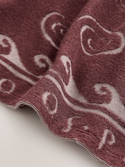 Chocolate Brown Greek Print Towelling Shorts - Image 2 of 3