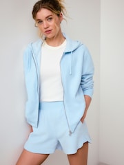 Blau - Frottee-Hoodie mit Reissverschluss - Bild 2 von 8