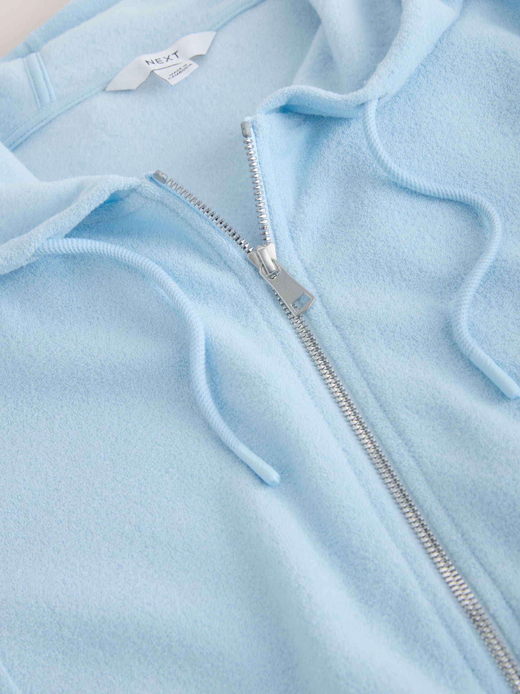 Buy Light Blue Towelling Zip Up Hoodie from Next Netherlands