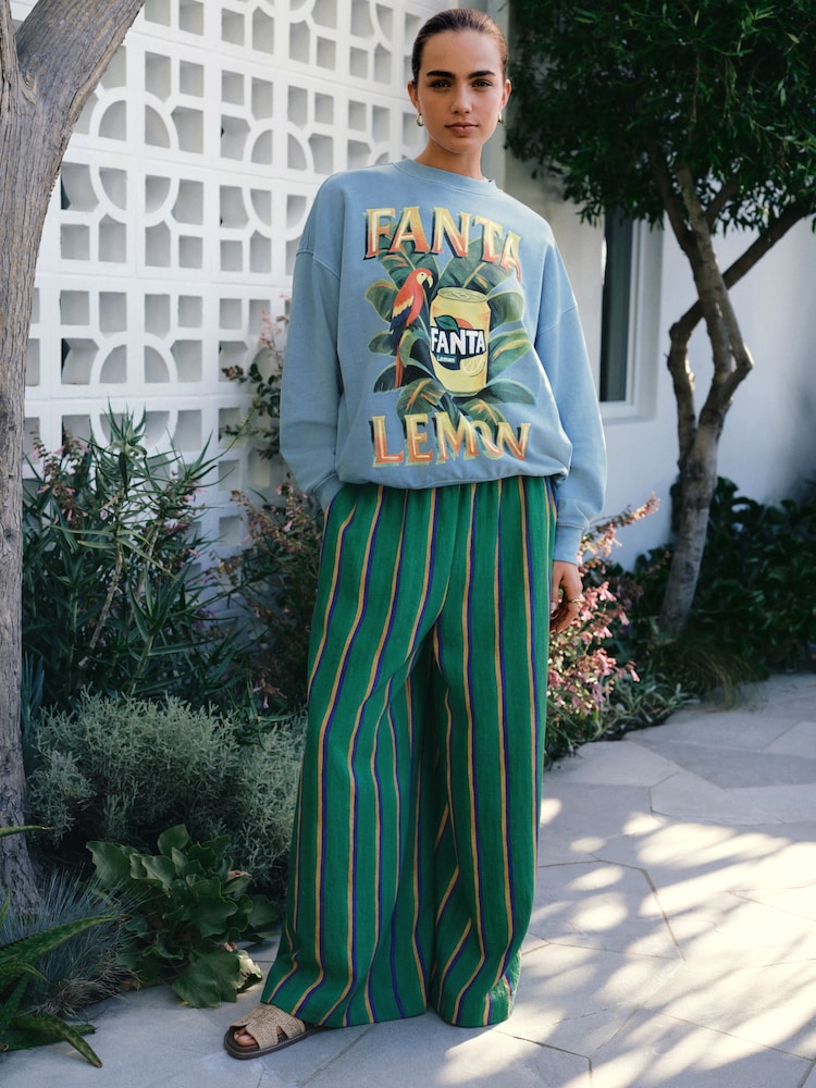 Blue Fanta Lemon Washed Sweatshirt - Image 1 of 5