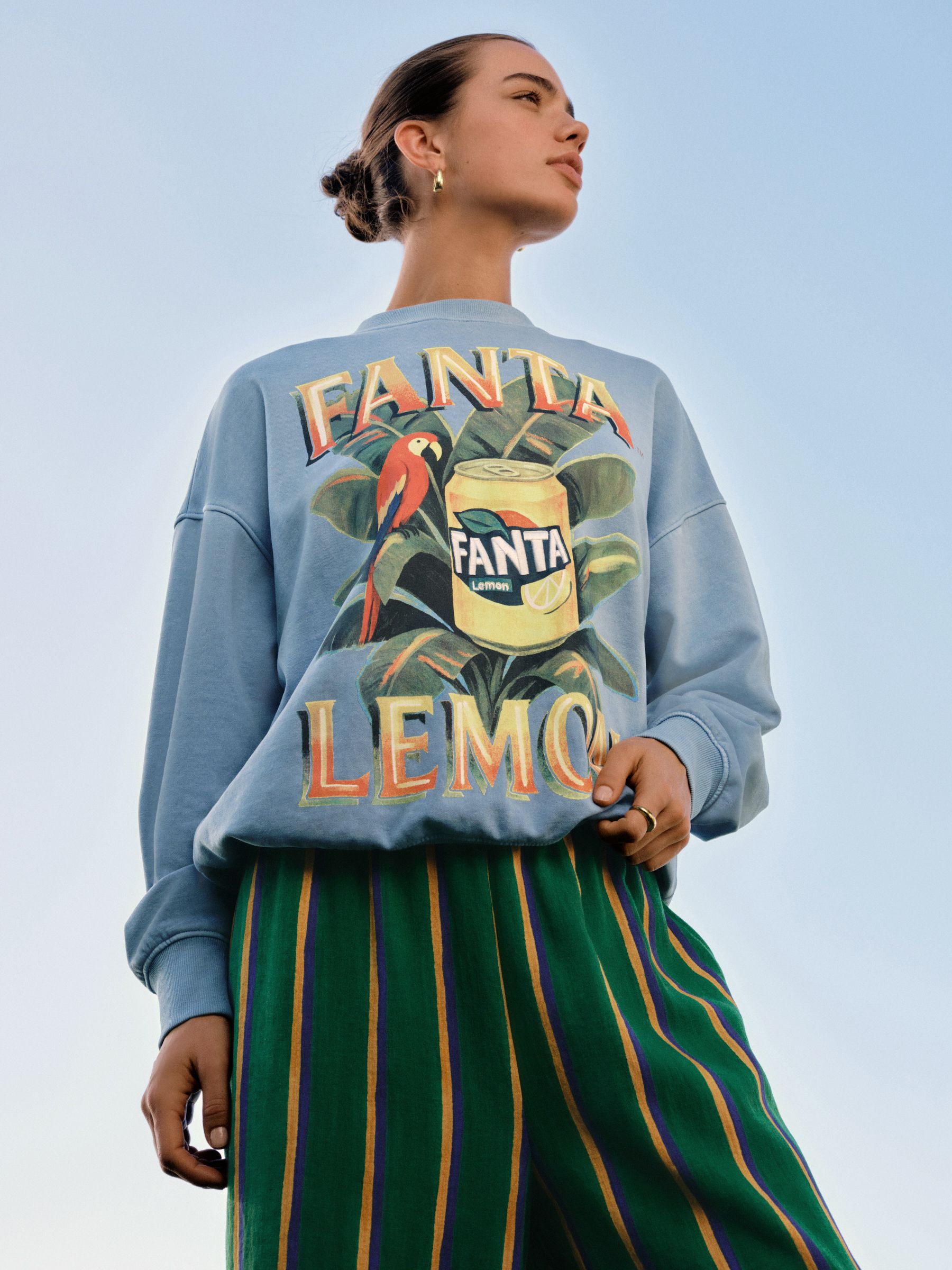 Buy Blue Fanta Lemon Washed Sweatshirt from the Next UK online shop