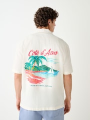 Ecru Cote d' Azur - Κοντομάνικο Πουκάμισα με Τύπωμα στην πλάτη - Εικόνα 1 από 9