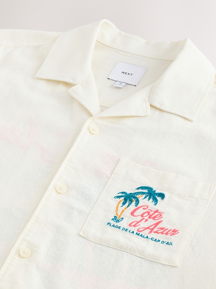 Ecru Cote d' Azur - Κοντομάνικο Πουκάμισα με Τύπωμα στην πλάτη - Εικόνα 9 από 9