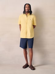 Yellow Embroidered Light Weight Oxford Short Sleeve Shirts - Image 2 of 4