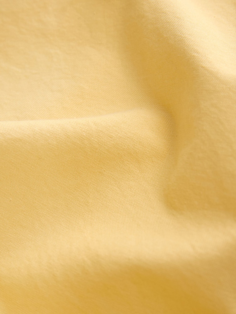 イエロー 刺しゅう入り - 薄手オックスフォード半袖シャツ - 画像 8 / 8