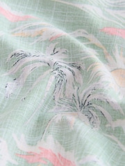 Green Hawaiian Print Short Sleeve Shirt - Image 6 of 7