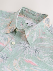 Green Hawaiian Print Short Sleeve Shirt - Image 7 of 7