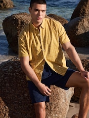 Yellow Crosshatch - Kariertes Kurzarm-Shirt - Bild 4 von 10