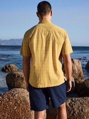 Yellow Crosshatch - Kariertes Kurzarm-Shirt - Bild 6 von 10