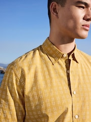 Yellow Crosshatch - Kariertes Kurzarm-Shirt - Bild 7 von 10