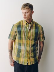 Yellow Madras Check Short Sleeve Shirt - Image 1 of 8