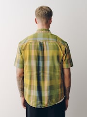 Yellow Madras Check Short Sleeve Shirt - Image 4 of 8