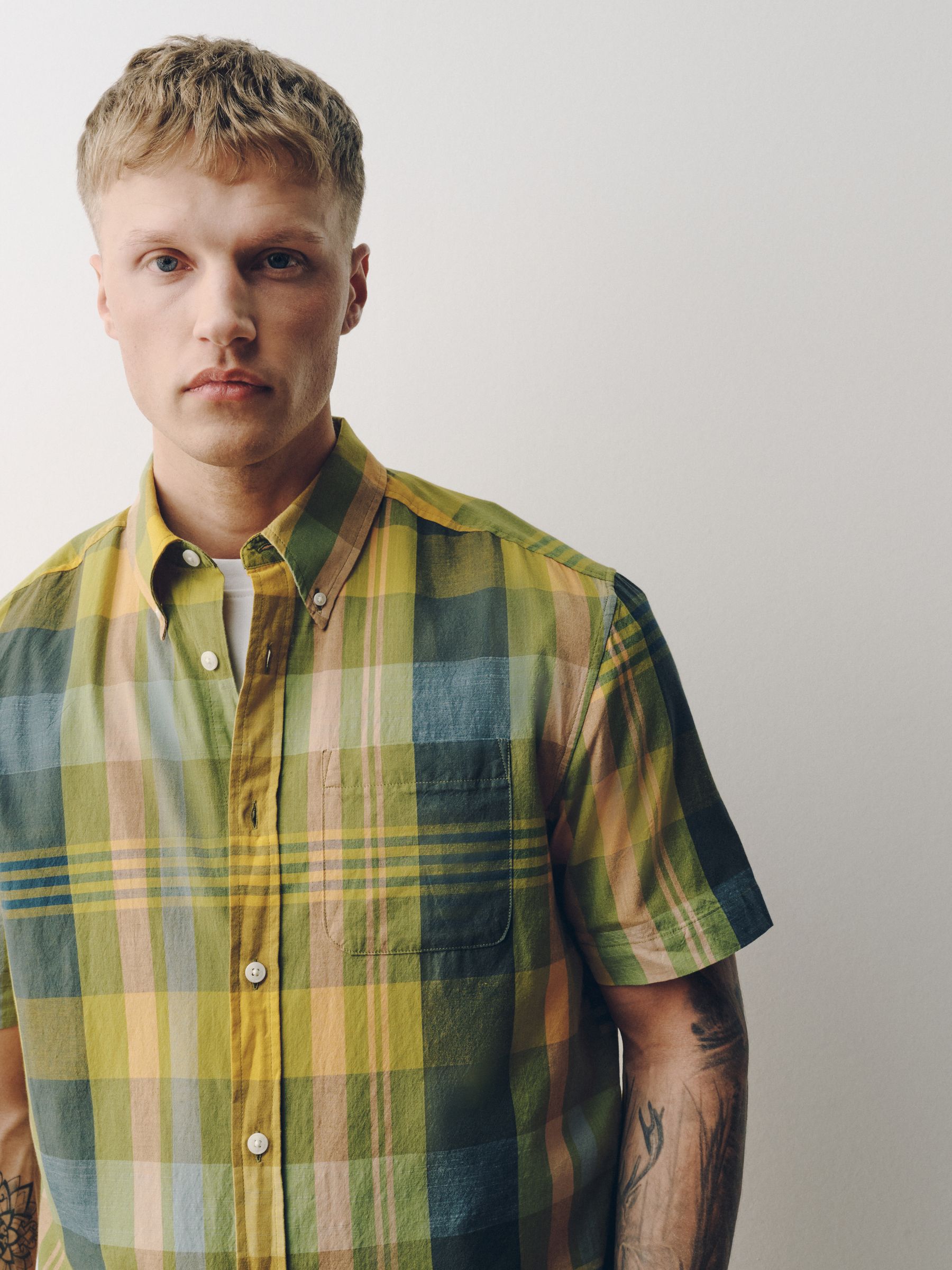 メンズウェア CHECKER S/S FOOTBALL SHIRT CHECKER Short Sleeve