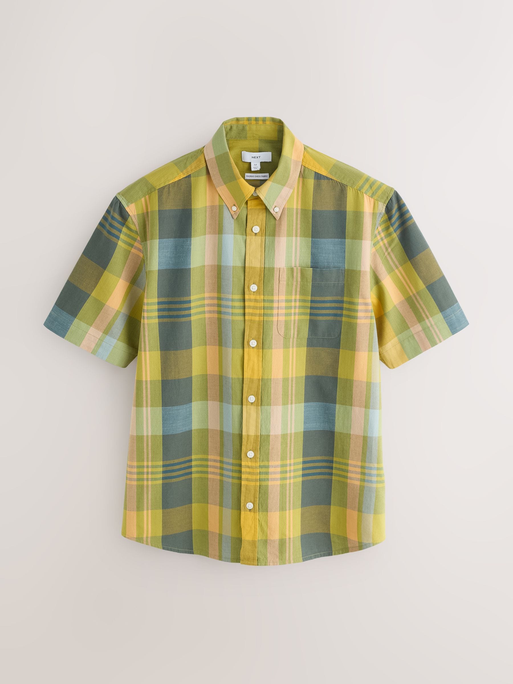 Buy Yellow Madras Check Short Sleeve Shirt from Next USA