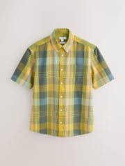 Yellow Madras Check Short Sleeve Shirt - Image 6 of 8