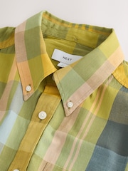 Yellow Madras Check Short Sleeve Shirt - Image 7 of 8