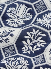 Navy Bird Jaquard Print Short Sleeve Shirt - Image 6 of 7