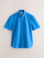 Blue Light Weight Oxford Short Sleeve Shirts - Image 6 of 8