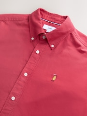 Red/Pink Embroidered Light Weight Oxford Short Sleeve Shirts - Image 6 of 8