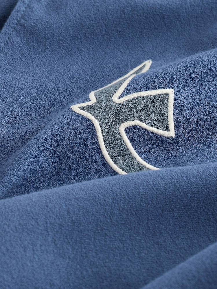 Navy Palm Print Short Sleeve Shirt - Image 8 of 8