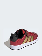 adidas Red Marvel Iron Man Grand Court Trainers - Image 3 of 9