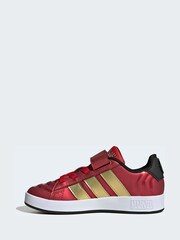 adidas Red Marvel Iron Man Grand Court Trainers - Image 4 of 9