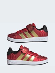 adidas Red Marvel Iron Man Grand Court Trainers - Image 5 of 9