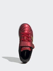 adidas Red Marvel Iron Man Grand Court Trainers - Image 7 of 9