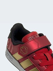 adidas Red Marvel Iron Man Grand Court Trainers - Image 8 of 9