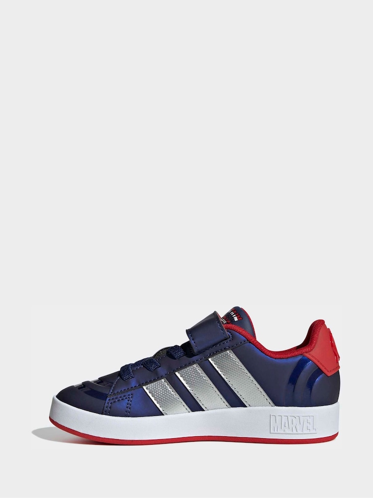adidas Blue Marvel Captain America Grand Court Trainers - Image 2 of 10