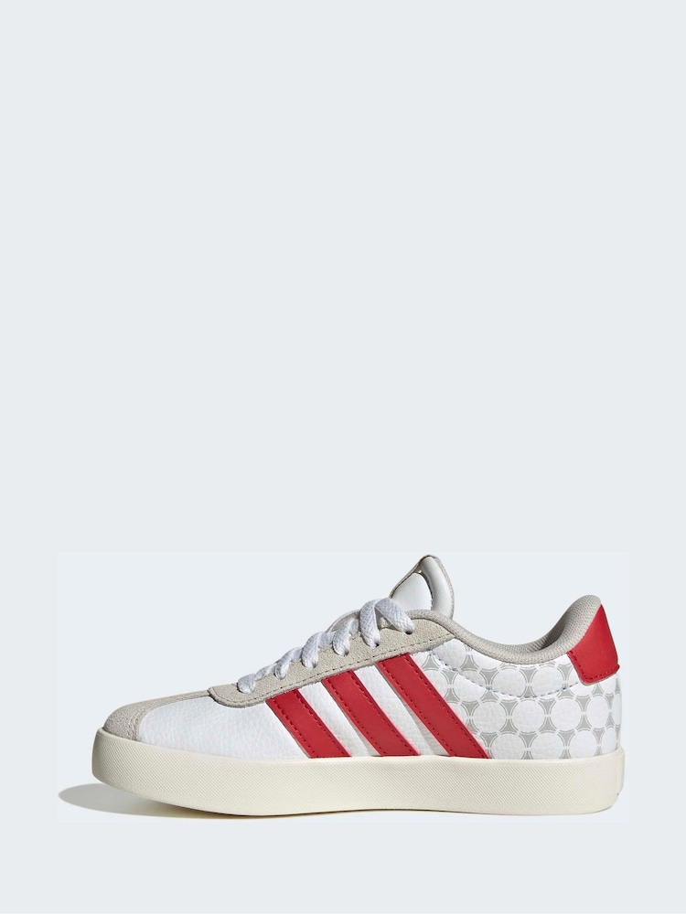 白色 - adidas VL Court 3.0 初級運動鞋 - 圖片 2/9