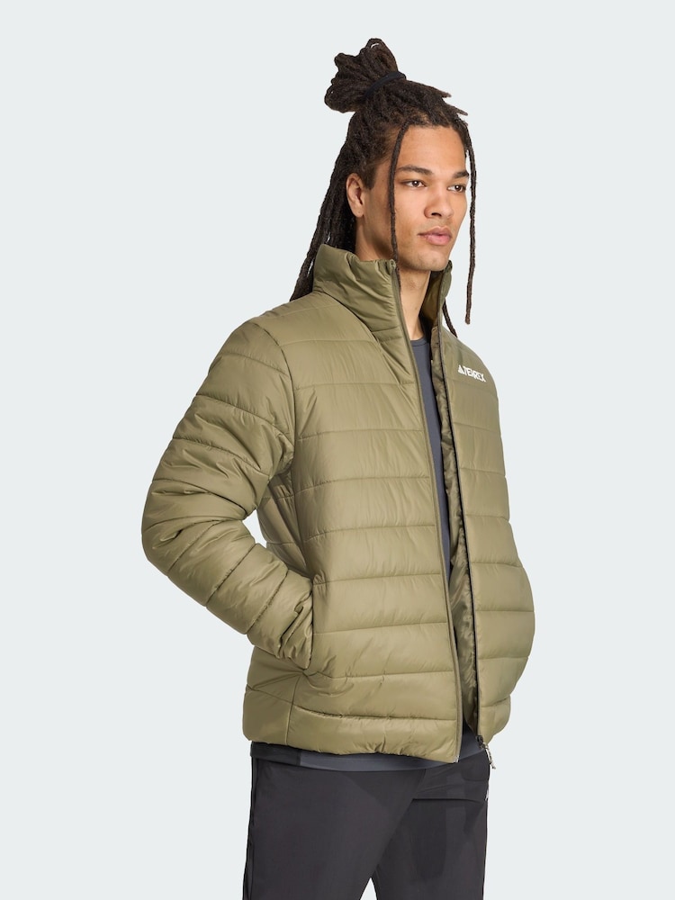 adidas Terrex Green Multi Essentials Insulated Jacket - Image 1 of 5 adidas Terrex Green Multi Essentials Insulated Jacket - Image 1 of 5