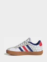 adidas White/Navy VL Court 3.0 Junior Trainers - Image 3 of 10