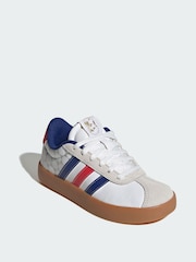 adidas White/Navy VL Court 3.0 Junior Trainers - Image 4 of 10
