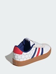 adidas White/Navy VL Court 3.0 Junior Trainers - Image 5 of 10