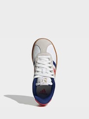 adidas White/Navy VL Court 3.0 Junior Trainers - Image 7 of 10