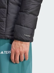 adidas Terrex Black Multi Light Down CLIMAWARM Hooded Jacket - Image 3 of 5