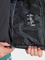 adidas Terrex Black Multi Light Down CLIMAWARM Hooded Jacket - Image 4 of 5