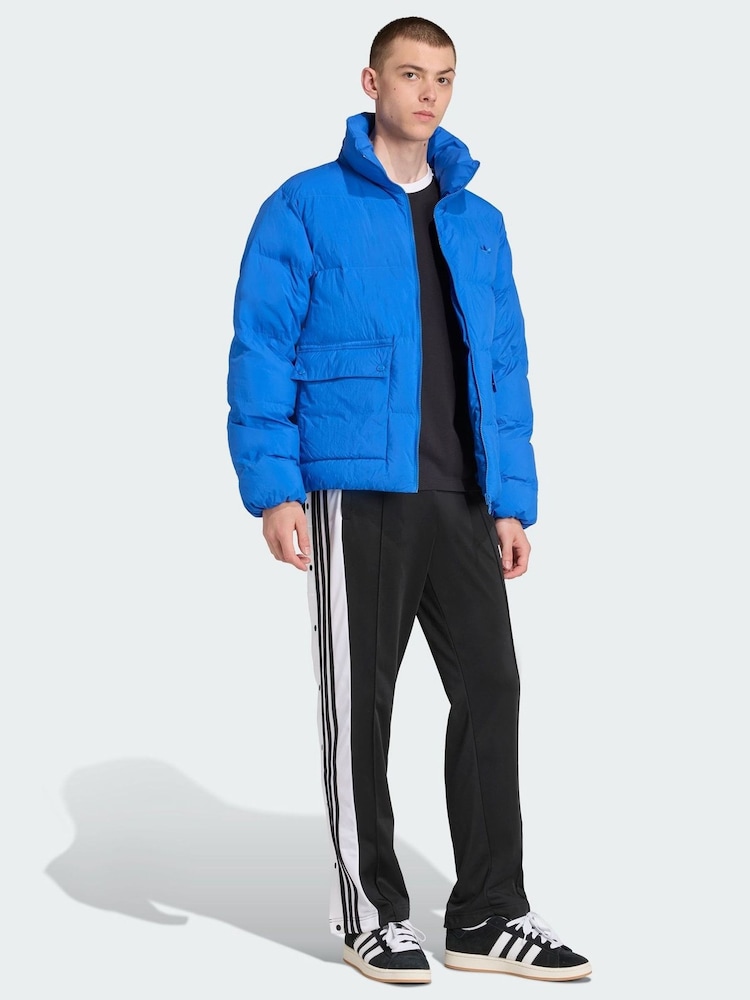 adidas Originals Blue Synthetic Down Puffer Jacket - Image 1 of 5