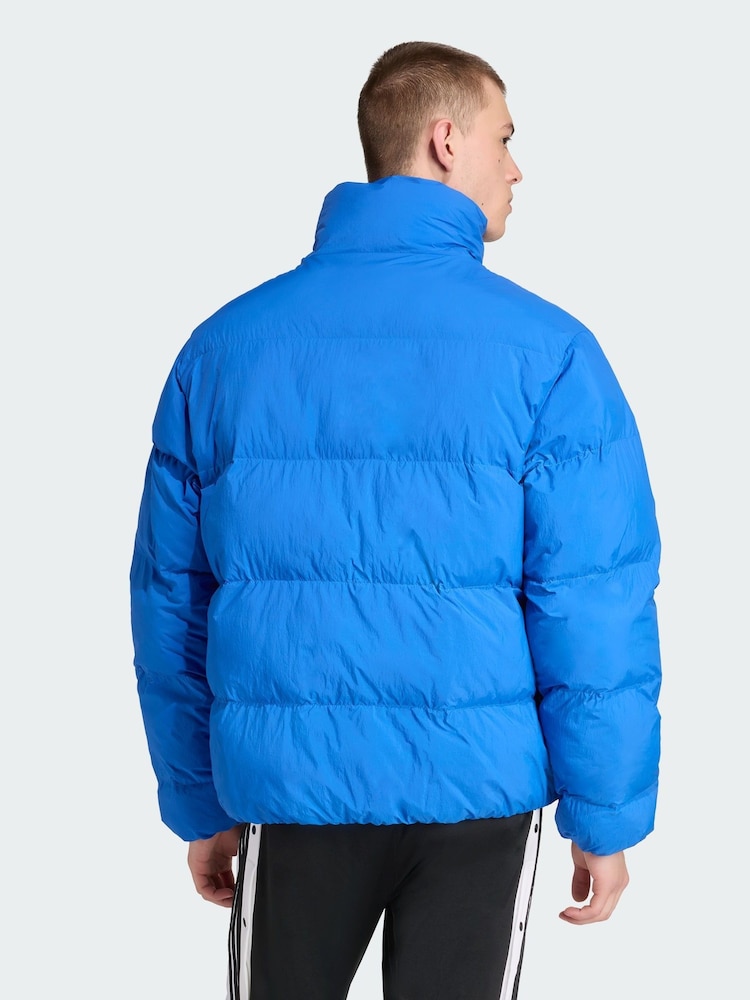 adidas Originals Blue Synthetic Down Puffer Jacket - Image 2 of 5