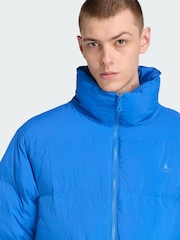 adidas Originals Blue Synthetic Down Puffer Jacket - Image 3 of 5