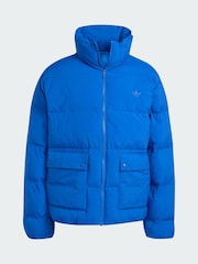 adidas Originals Blue Synthetic Down Puffer Jacket - Image 5 of 5