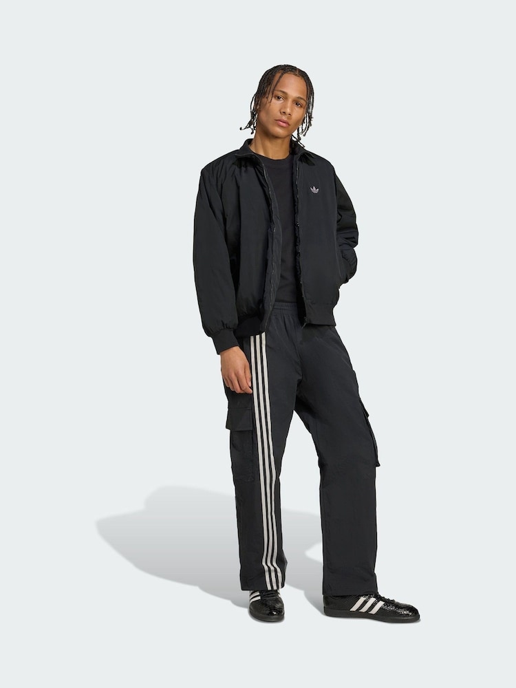 adidas Originals Black Oversized  Nylon Bomber Jacket - Image 1 of 5