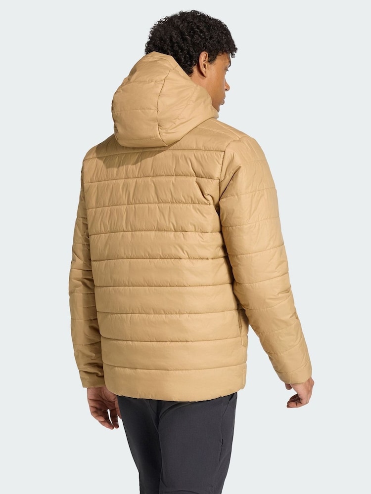 adidas Terrex Brown Multi Essentials CLIMAWARM Insulated Hooded Jacket - Image 2 of 5 adidas Terrex Brown Multi Essentials CLIMAWARM Insulated Hooded Jacket - Image 2 of 5