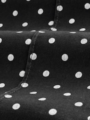 Black Polka Dot Denim Cropped Capri Jeans - Image 10 of 10