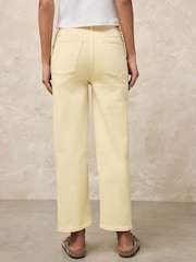 Lemon Yellow Mid Rise Ankle Length Stretch Straight Jeans - Image 3 of 8