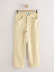 Lemon Yellow Mid Rise Ankle Length Stretch Straight Jeans - Image 6 of 8