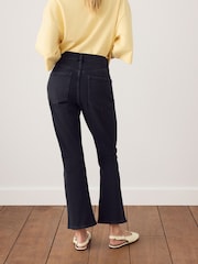 Preto lavado - Calça jeans cropped bootcut - Imagem 3 de 8